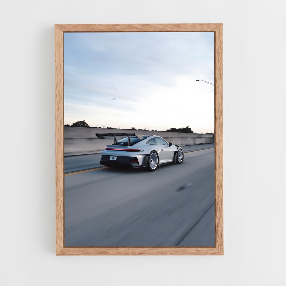 Poster Élégance GT3 Touring – affiche Porsche (vue 4)
